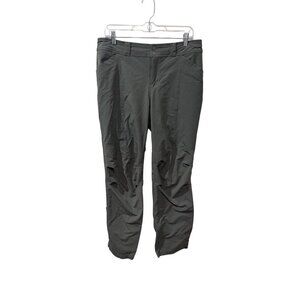 REI Co-Op Womens Gray Outdoor Hiking Pants Button Closure Pockets Durable sz 12